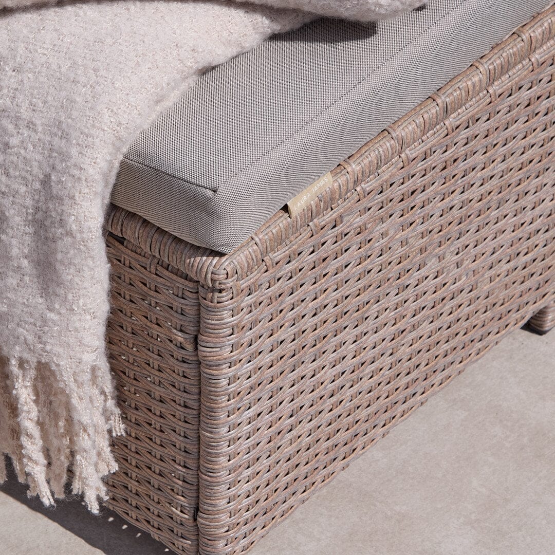 10 Seater Rattan Cube Outdoor Dining Set - Natural Brown Weave - Laura James