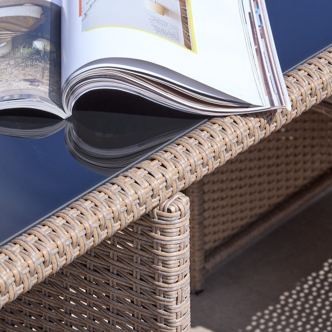 10 Seater Rattan Cube Outdoor Dining Set - Natural Brown Weave - Laura James