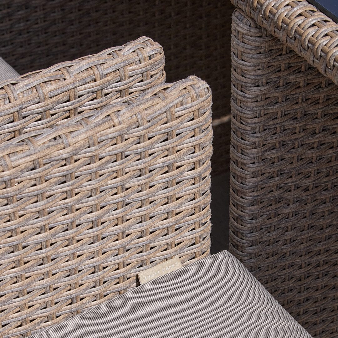 10 Seater Rattan Cube Outdoor Dining Set - Natural Brown Weave - Laura James