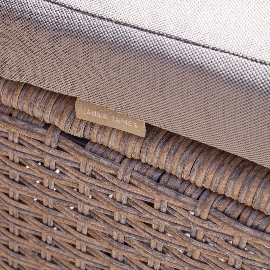 10 Seater Rattan Cube Outdoor Dining Set - Brown Weave Polywood Top - Laura James