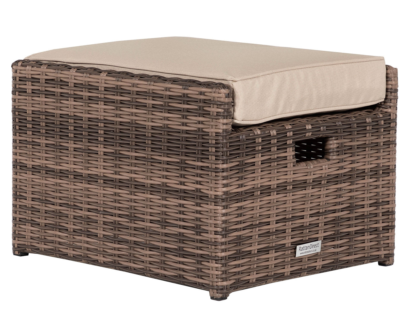 Barcelona 4 Seater Cube Set in Truffle Brown and Cream