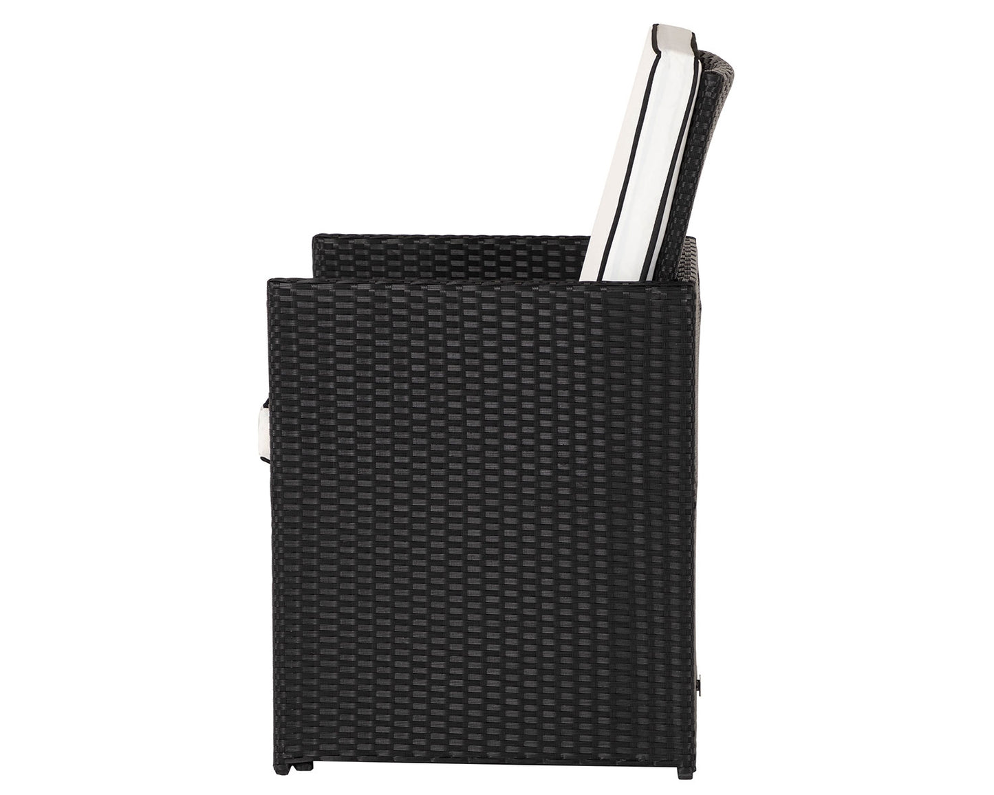 Barcelona 6 Seater Cube Set in Black and Vanilla