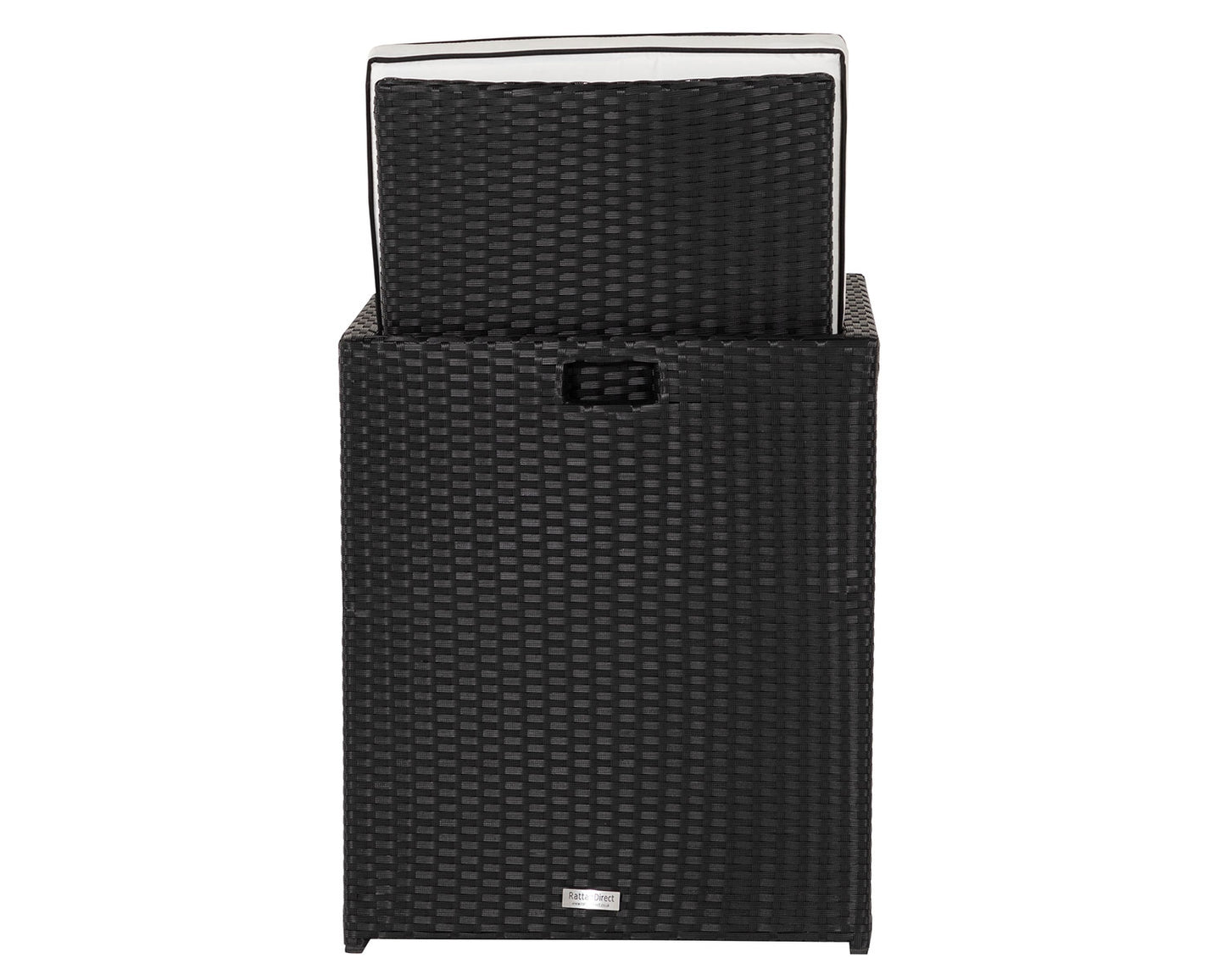 Barcelona 4 Seater Cube Set in Black and Vanilla