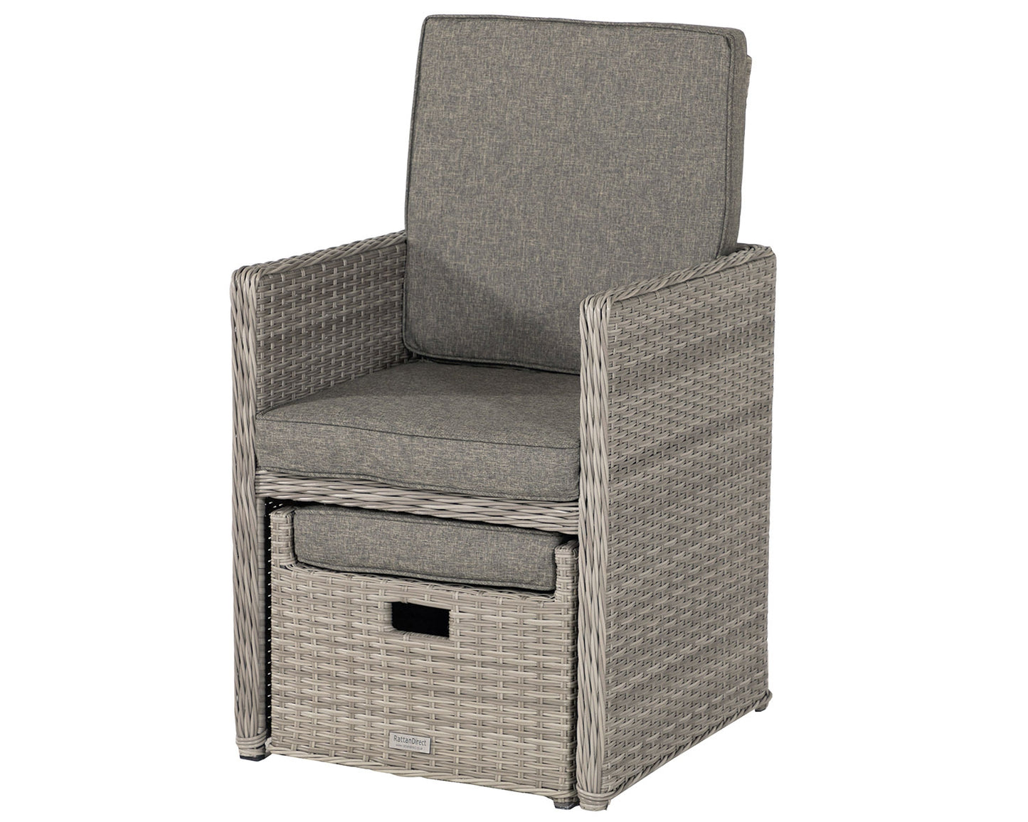 Barcelona 4 Seater Cube Set With Footstools in Grey