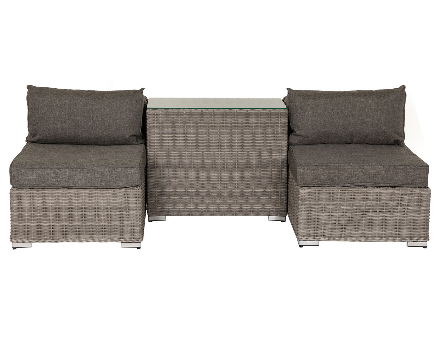 Florida Rattan Garden High Bistro Set in Grey