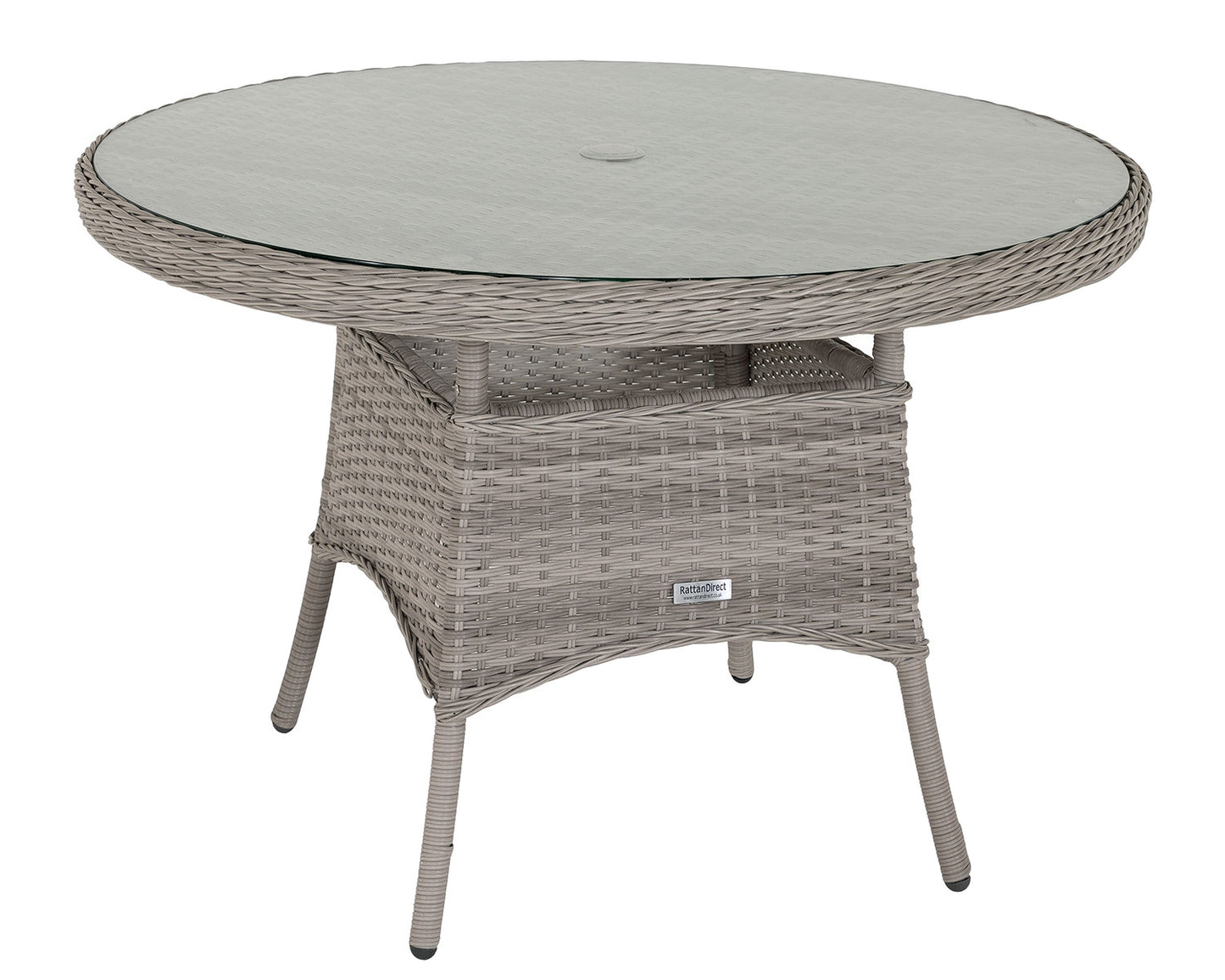 Cambridge 2 Rattan Chairs and Small Round Table Set in Grey
