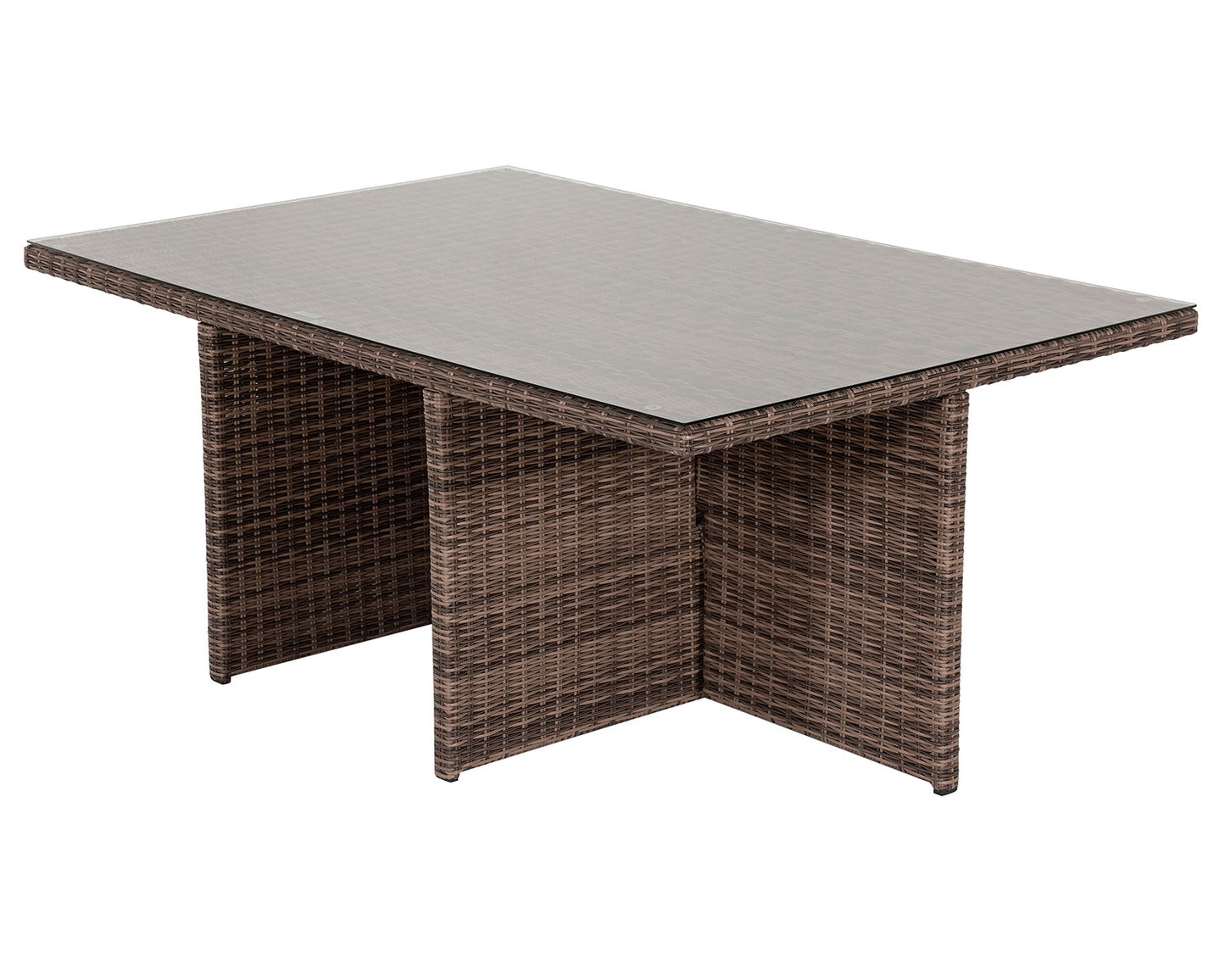 Barcelona 4 Seater Cube Set in Truffle Brown and Cream