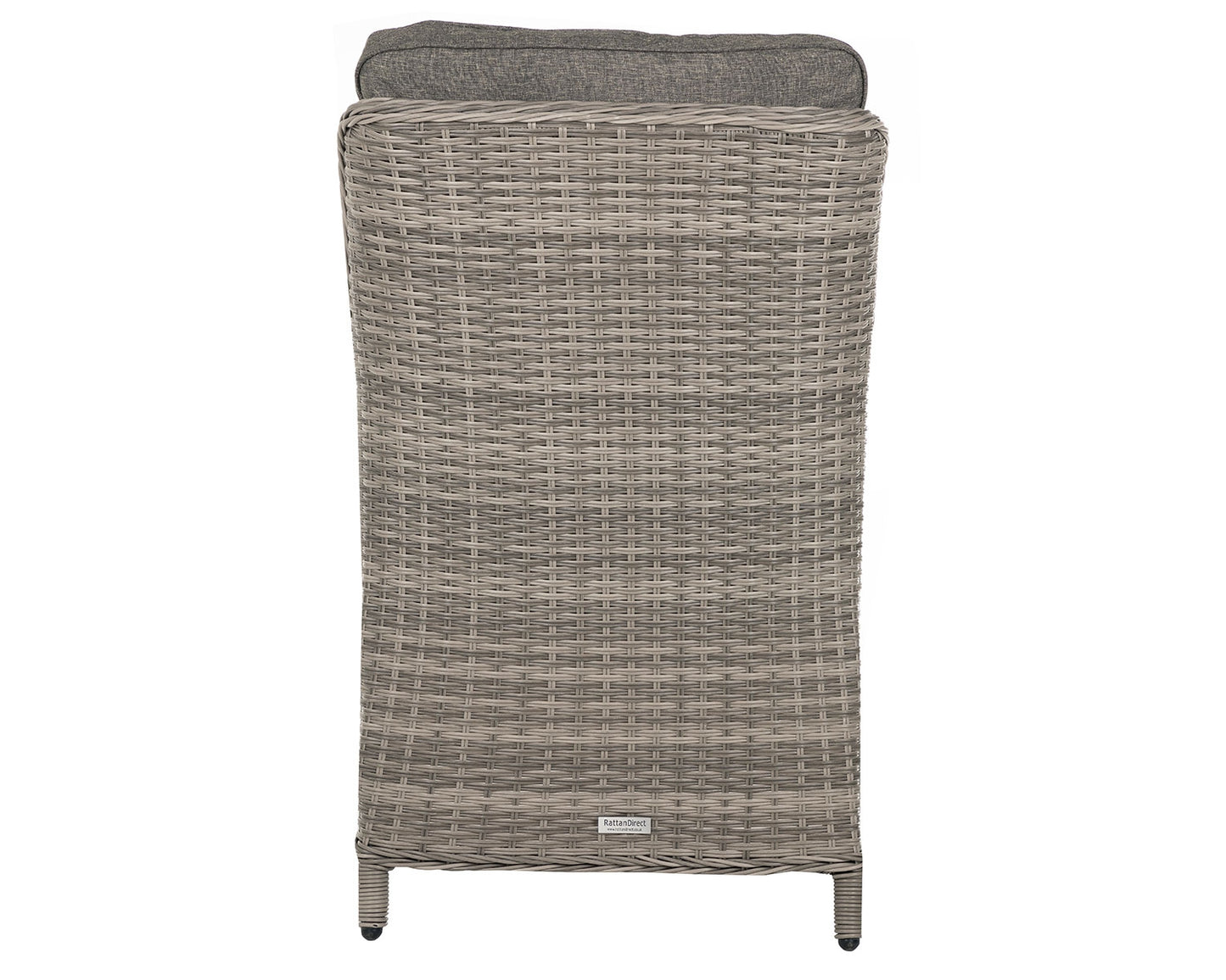 Riviera 2 Rattan Garden Chairs and Small Round Dining Table in Grey
