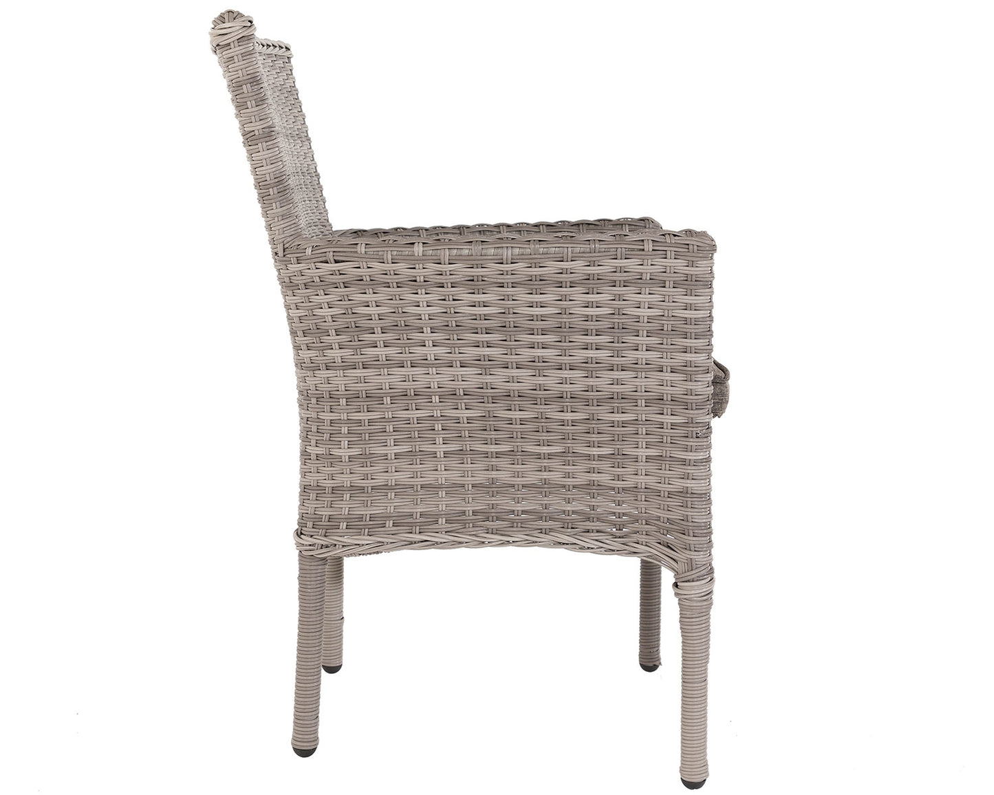 Cambridge 2 Rattan Chairs and Small Round Table Set in Grey