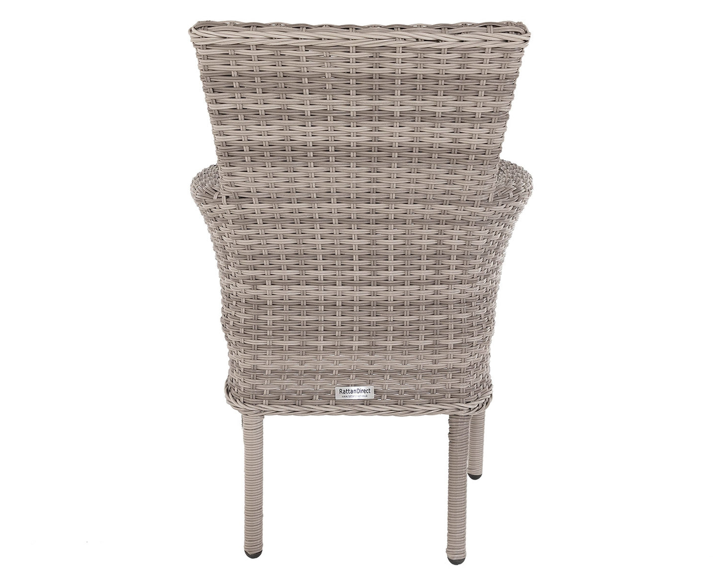 Cambridge 2 Rattan Chairs and Small Round Table Set in Grey