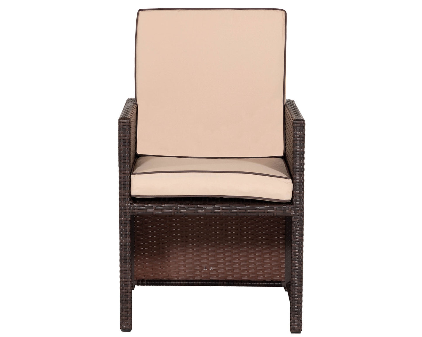 Barcelona 6 Seater Cube Set in Brown and Cream