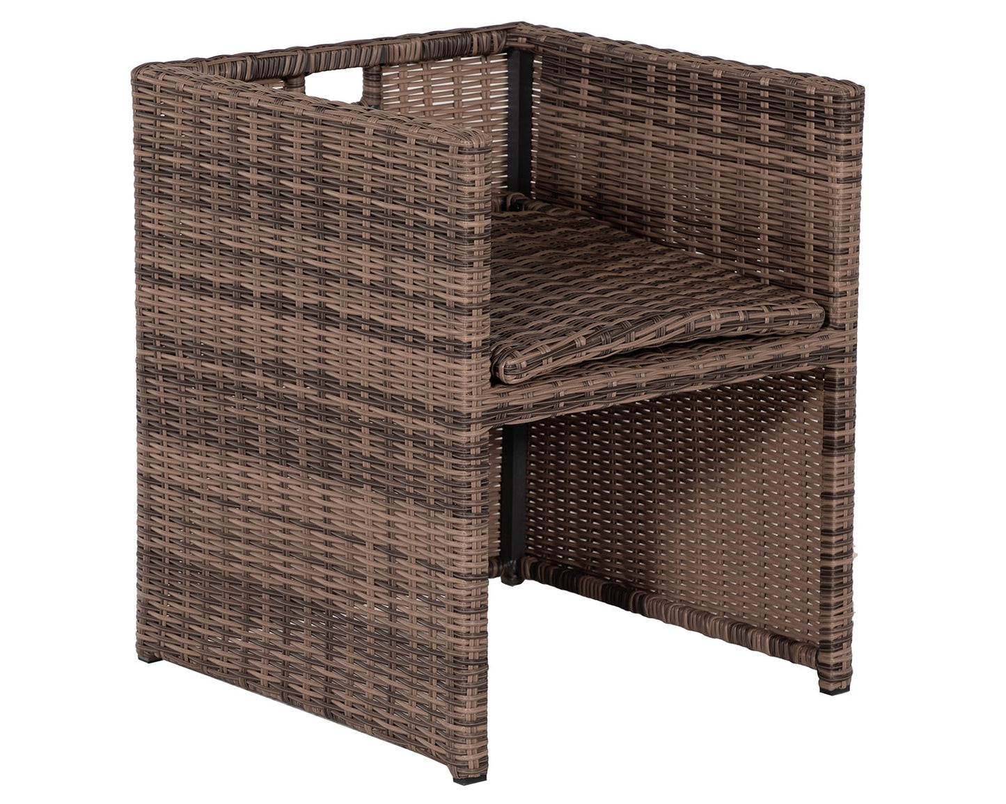 Barcelona 6 Seater Cube Set in Truffle Brown and Cream