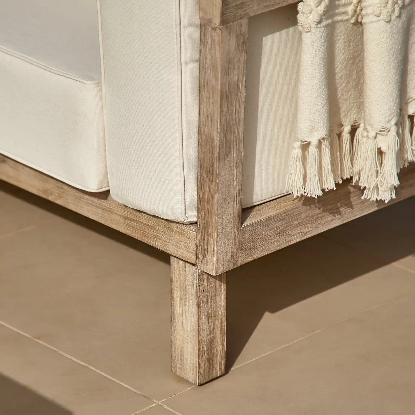 Akira Wooden Corner Sofa Set with Shiro Coffee Table - Laura James