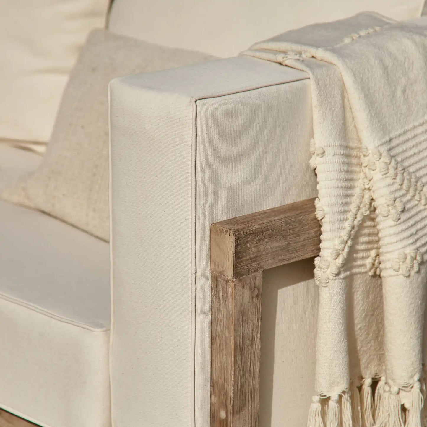 Akira 5 Seater Wooden Garden Corner Sofa