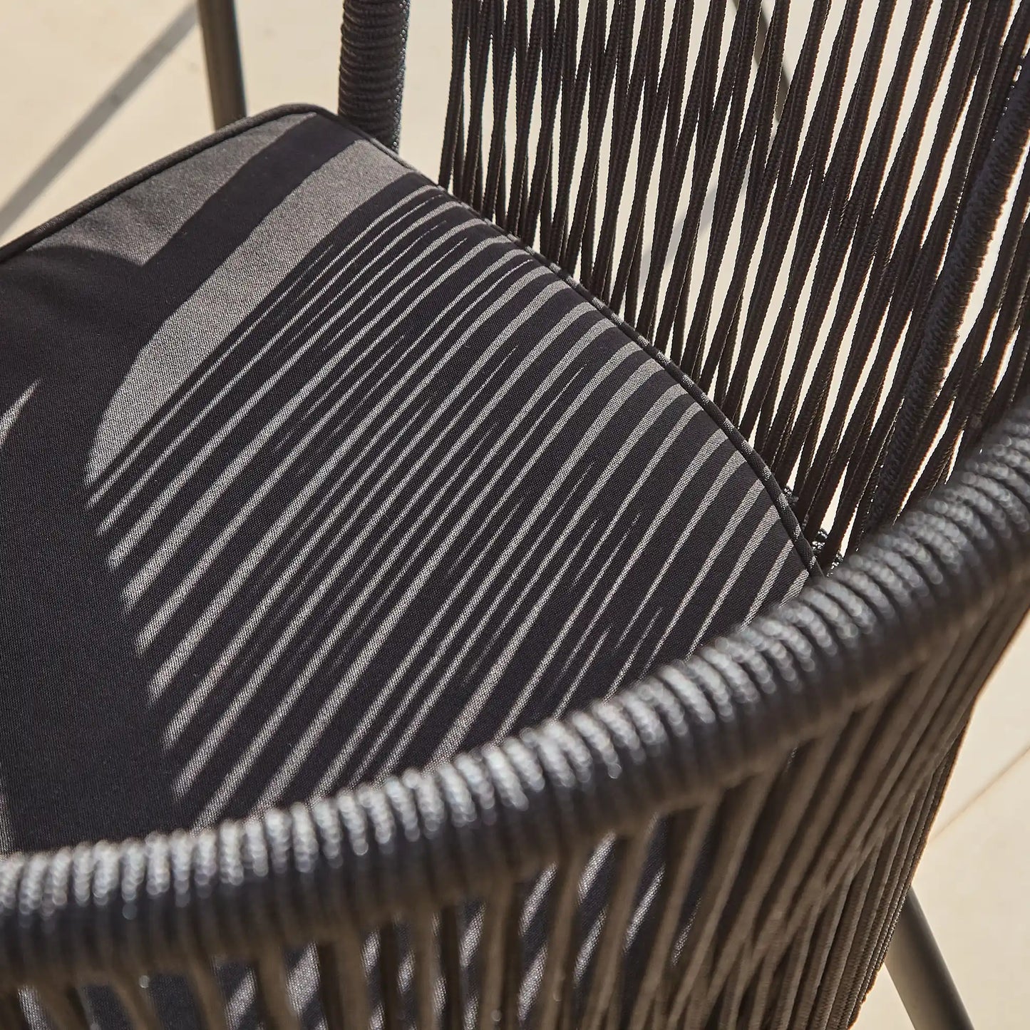 Amelia 8 Seater White Acacia Wood Black Legs Garden Dining Set - Hali Black Chairs