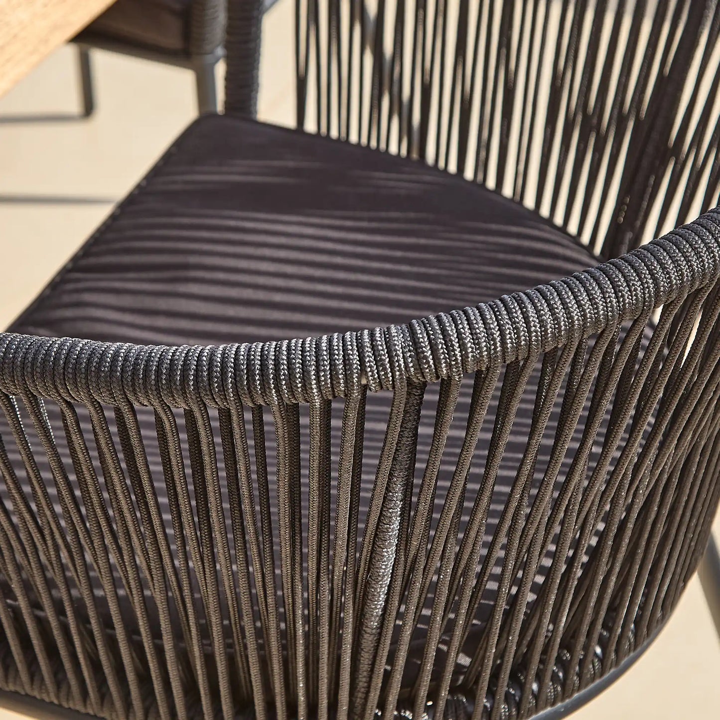 Amelia 8 Seater White Acacia Wood Black Legs Garden Dining Set - Hali Black Chairs