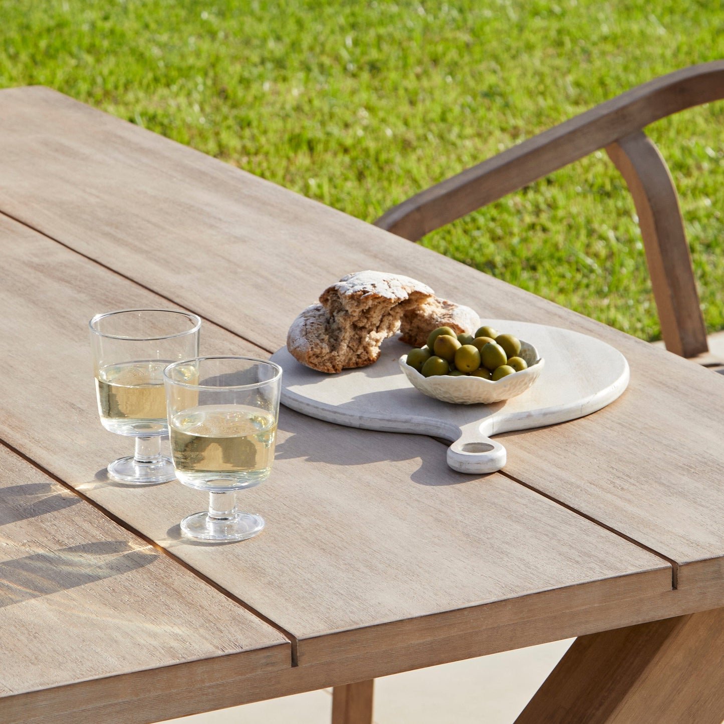 Charlotte 6 Seater Wooden Garden Dining Set with Charlotte Benches - Laura James