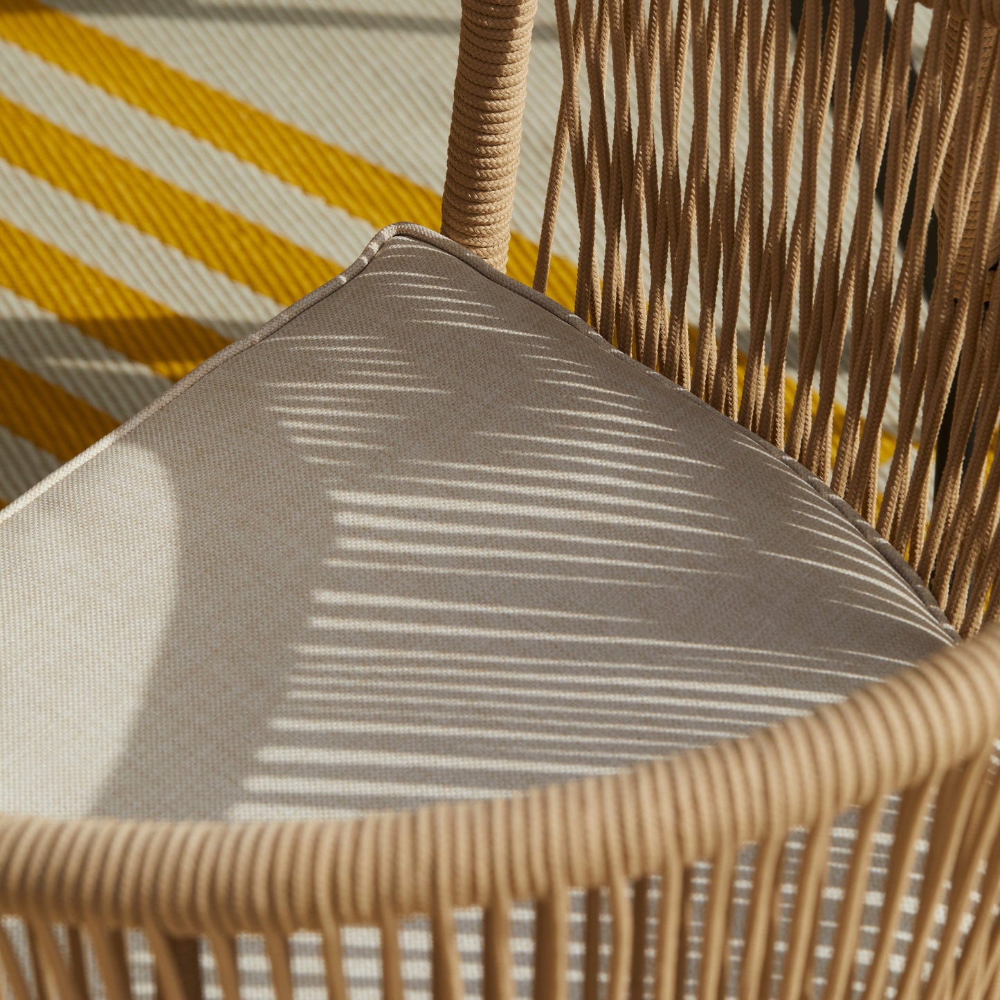 Hali Natural Rope Chair with Cushions - Set of 2 - Laura James