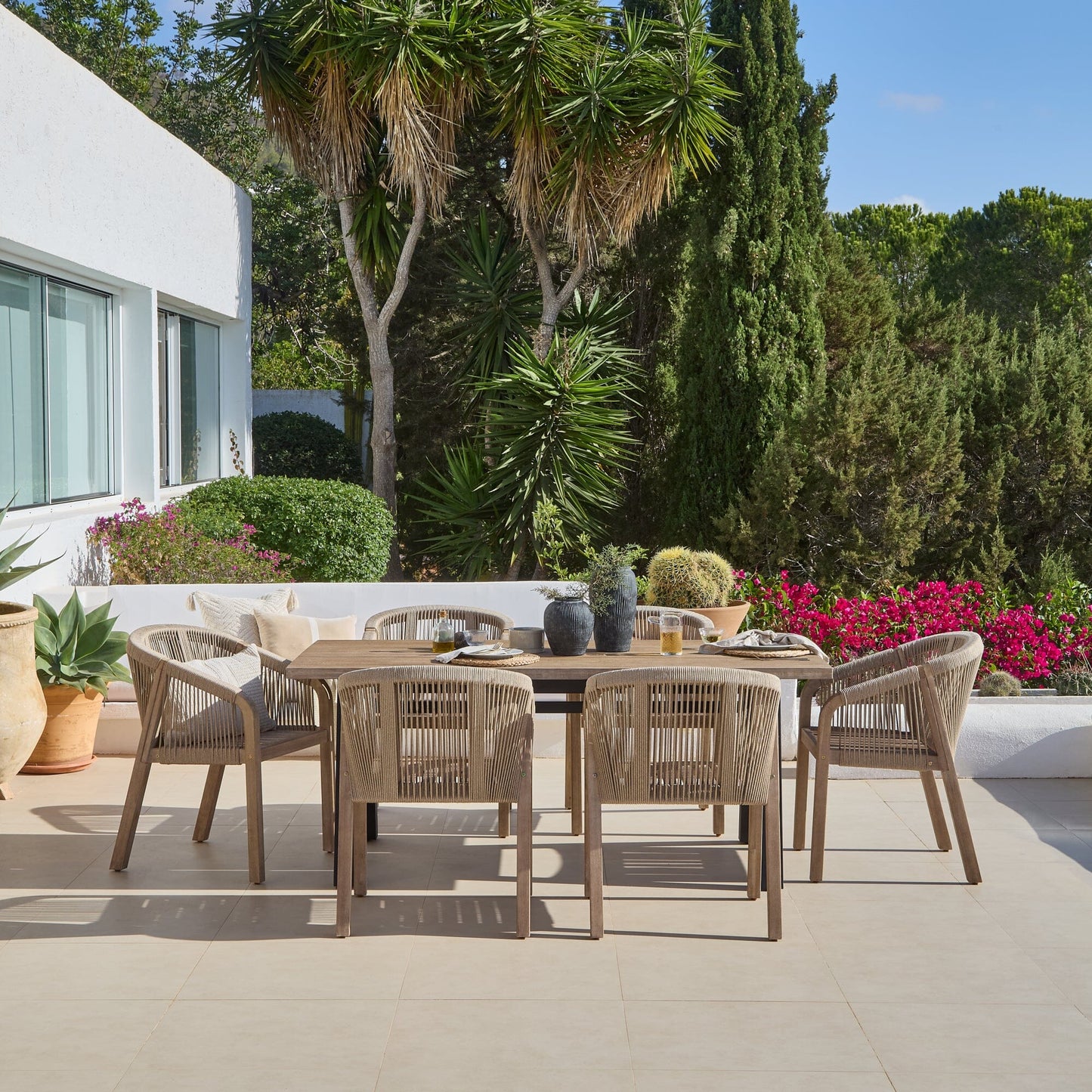 Palm 6 Seater Wooden Garden Dining Set with 6 Nala Sand Chairs
- Laura James