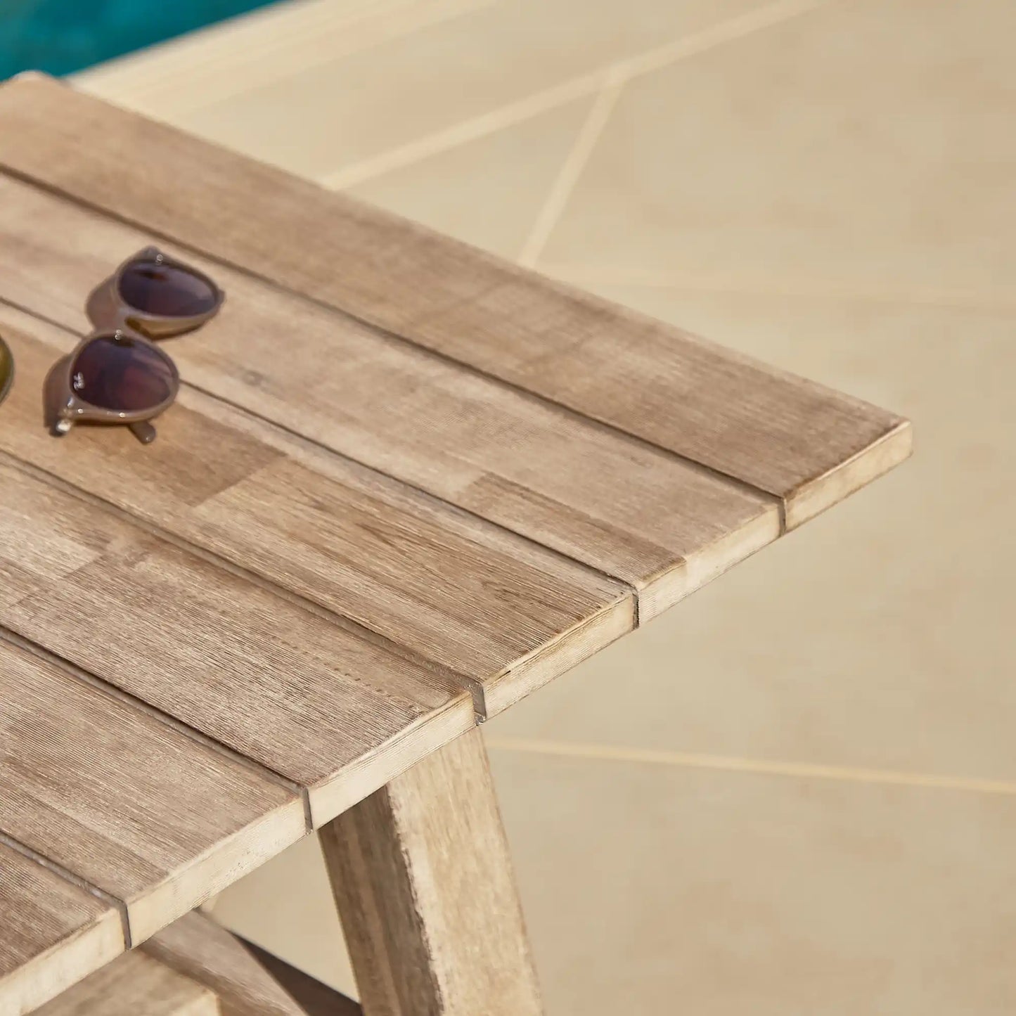 Shiro Rectangular Acacia outdoor Coffee Table -Laura James