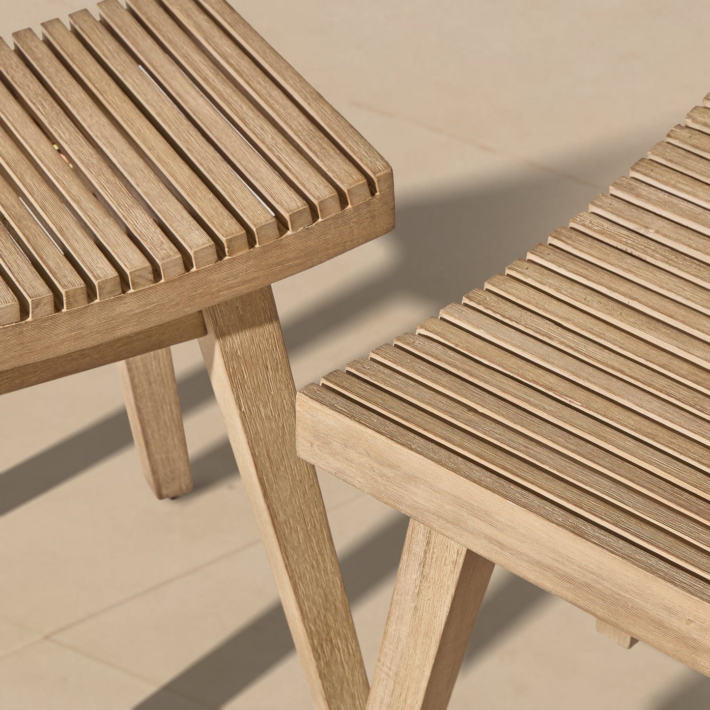 Shiro Wooden Garden Stool - 40cm - Laura James