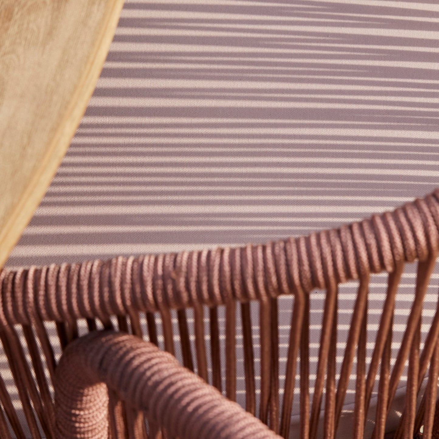 Shiro 6 Seater Wooden Round Dining Table with 6 Hali Pink Rope Chairs
- Laura James