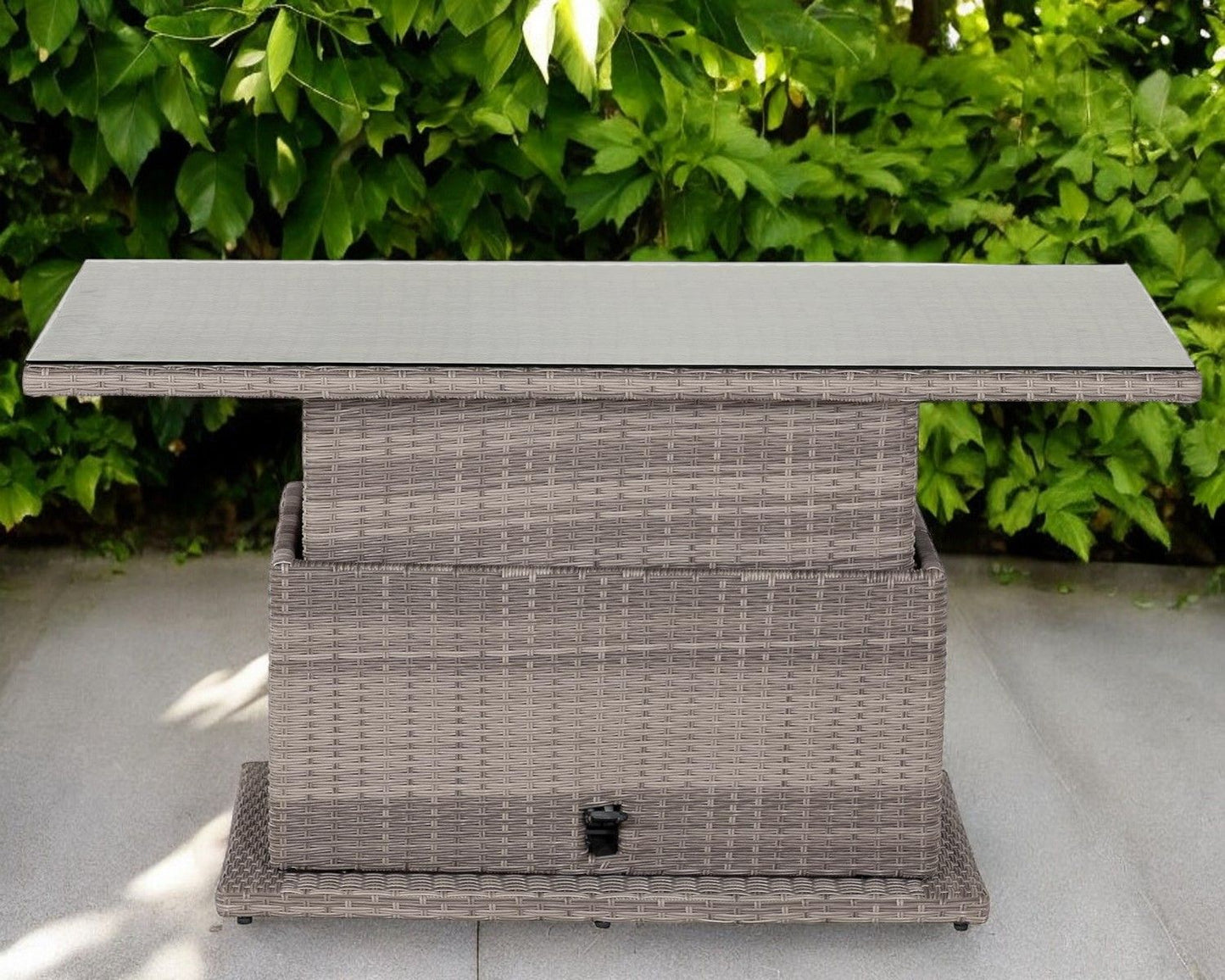 Adjustable Rectangular Dining Table in Double Flat Grey