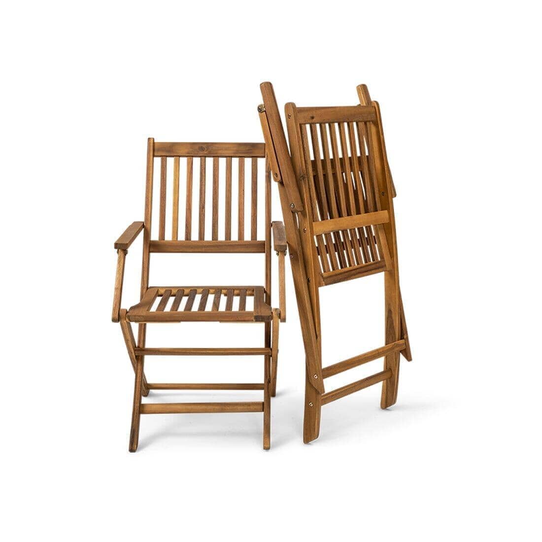 Ashby Wooden Garden Folding Chairs - Set of 2 - Laura James
