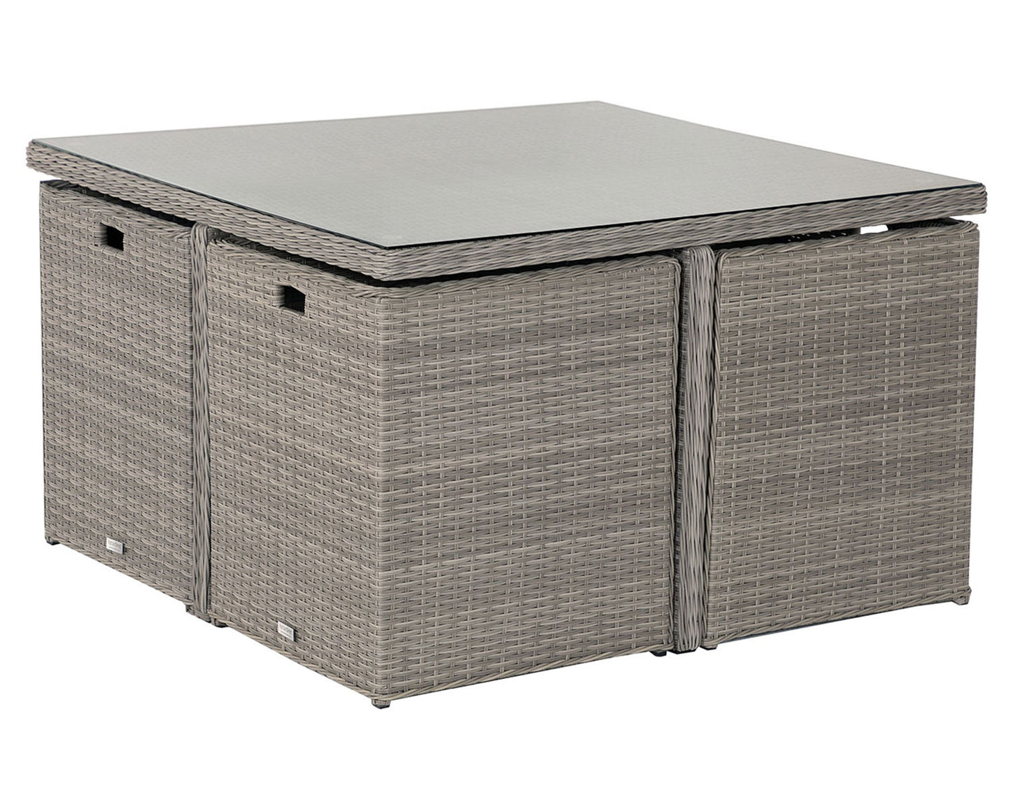 Barcelona 4 Seater Cube Set in Grey