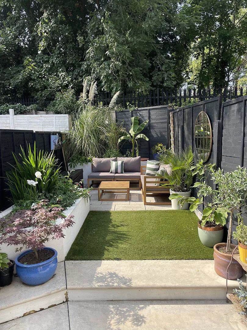 Rowan 2 Seater Wooden Garden Sofa - Grey - Laura James