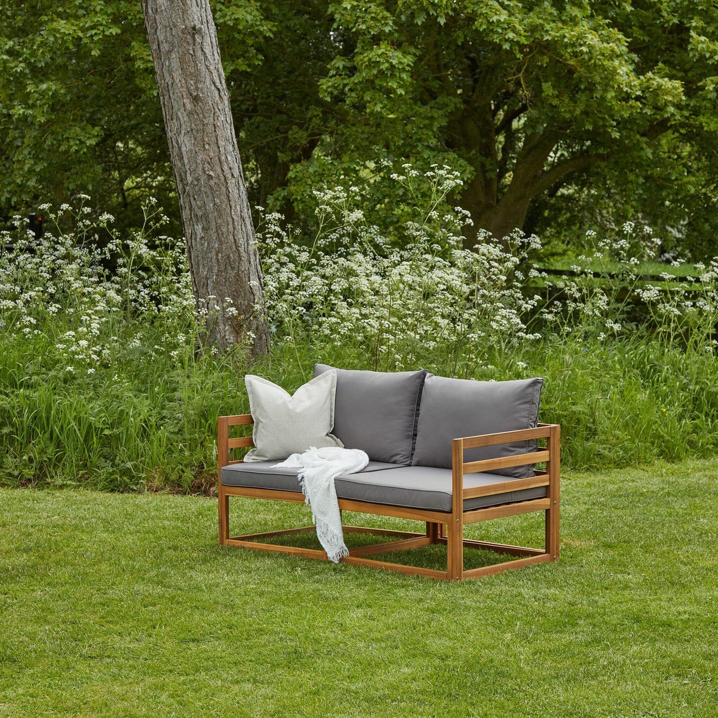 Rowan 2 Seater Wooden Garden Sofa