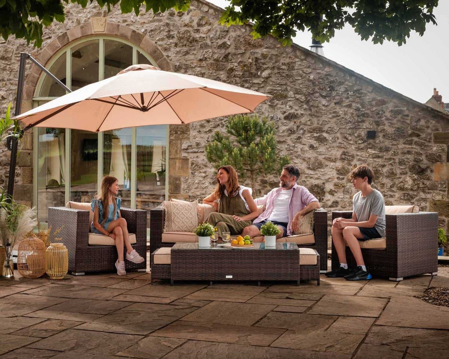 Ascot 3 Seat Sofa in Chocolate Mix and Coffee Cream