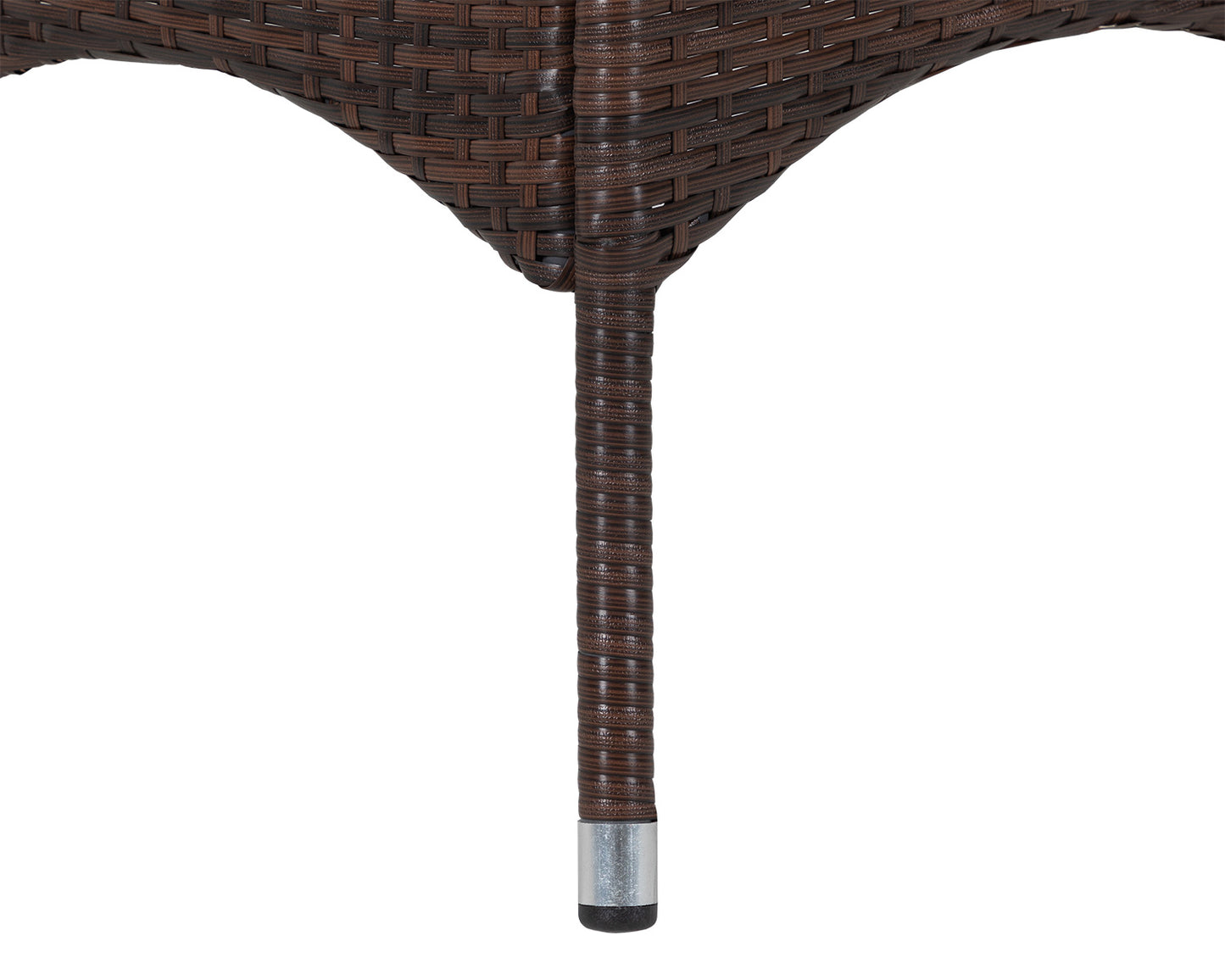 Cambridge 4 Rattan Garden Chairs and Small Round Dining Table Set in Chocolate and Cream