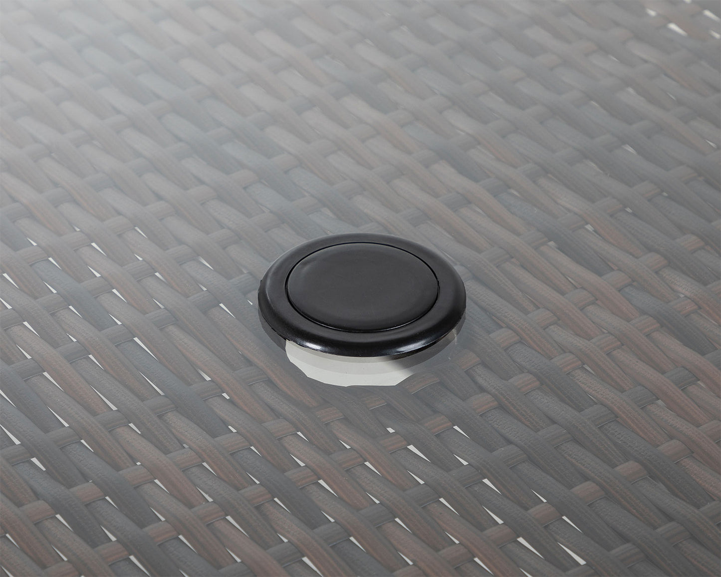 Cambridge 4 Rattan Garden Chairs and Rectangular Dining Table Set in Chocolate and Cream