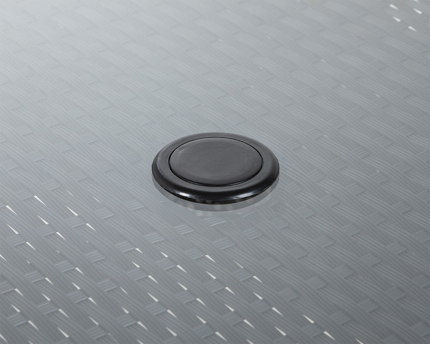 Cambridge 4 Rattan Garden Chairs and Rectangular Dining Table Set in Black and Vanilla