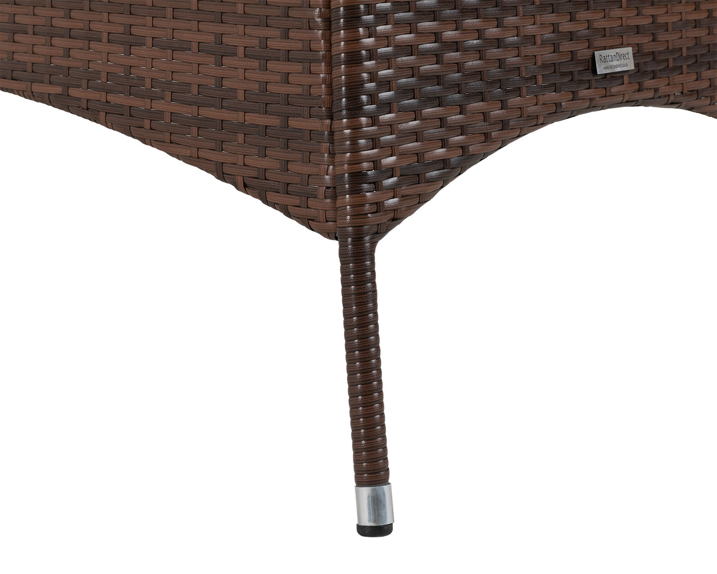 Cambridge 6 Rattan Garden Chairs and Rectangular Dining Table Set in Chocolate and Cream