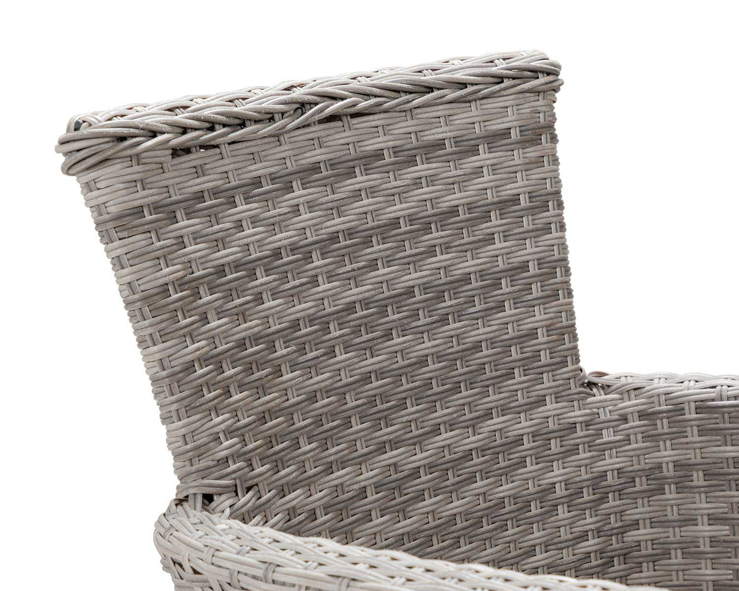 Cambridge 4 Rattan Chairs and Small Round Dining Table Set in Grey