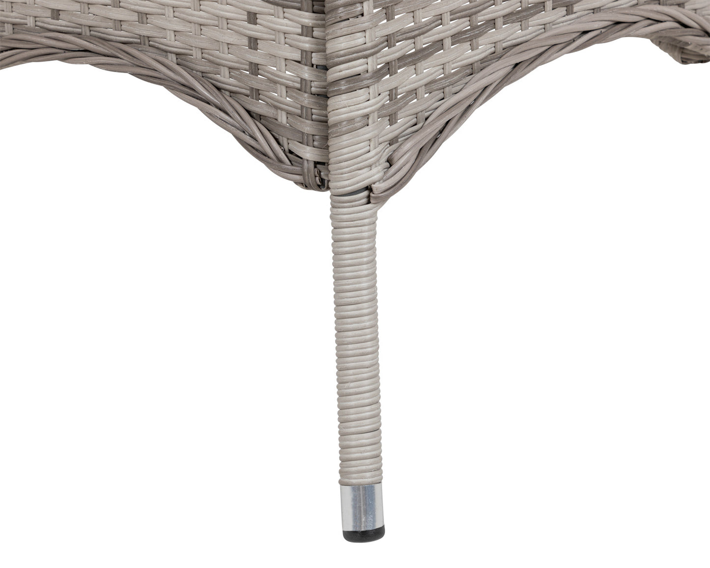 Cambridge 4 Rattan Chairs and Small Round Dining Table Set in Grey