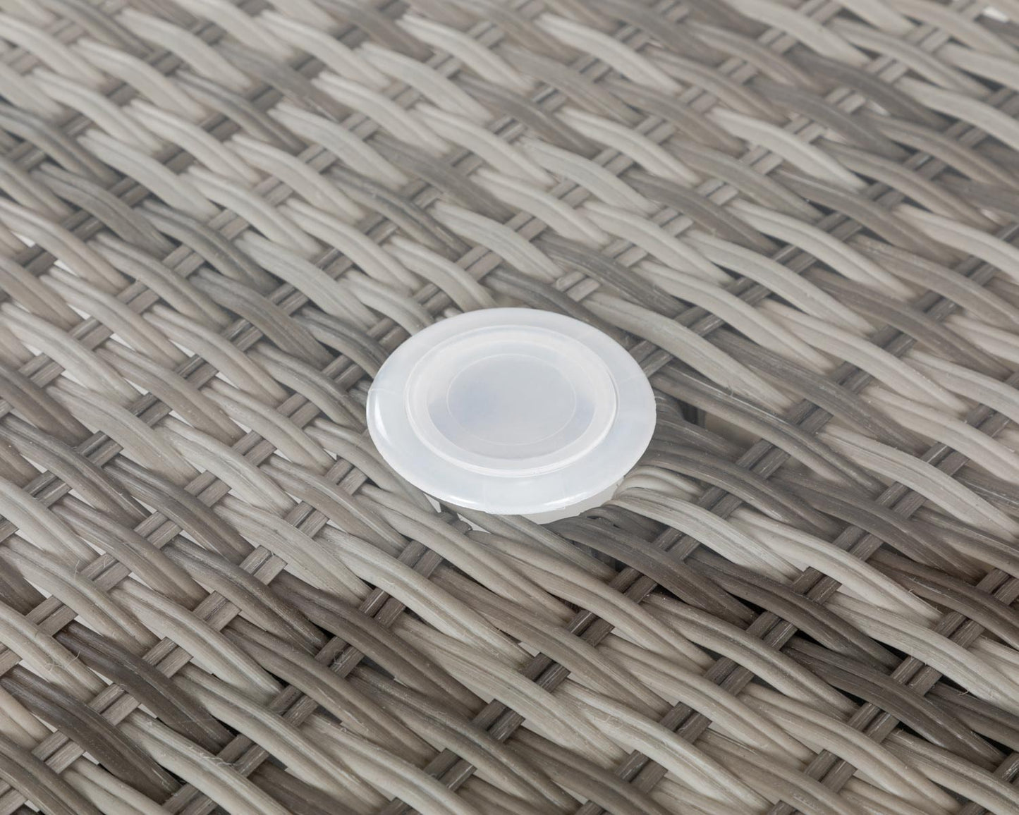 Cambridge 6 Rattan Chairs and Rectangular Dining Table Set in Grey