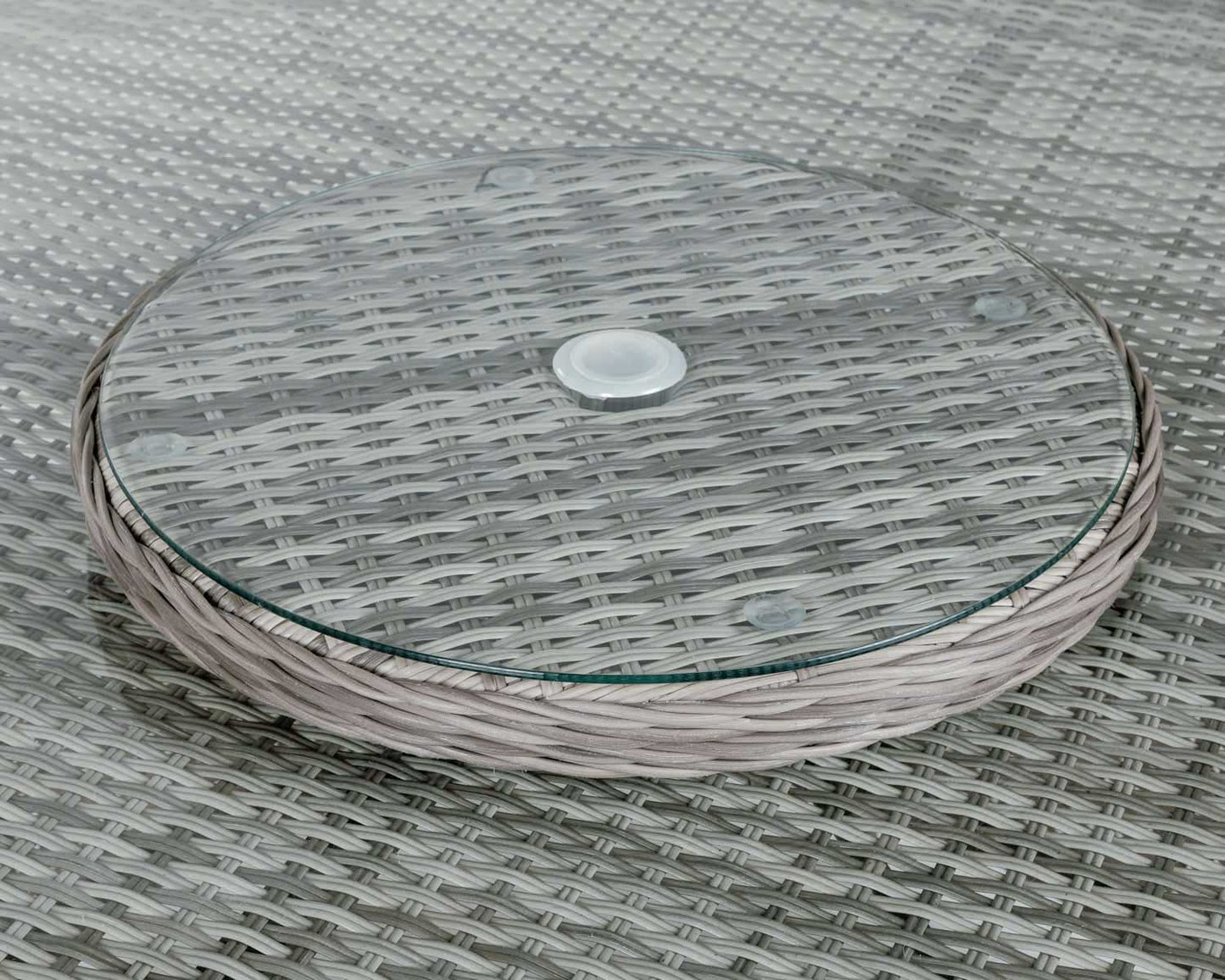 Cambridge 4 Chairs and Large Round Table Set in Grey