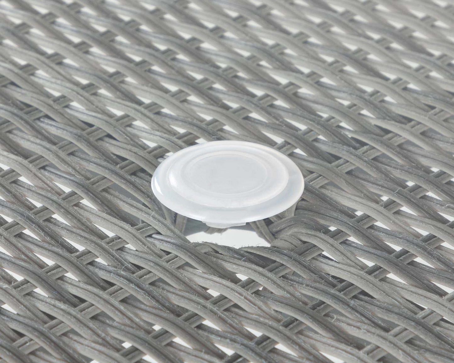 Cambridge 6 Rattan Chairs and Small Rectangular Dining Table Set in Grey