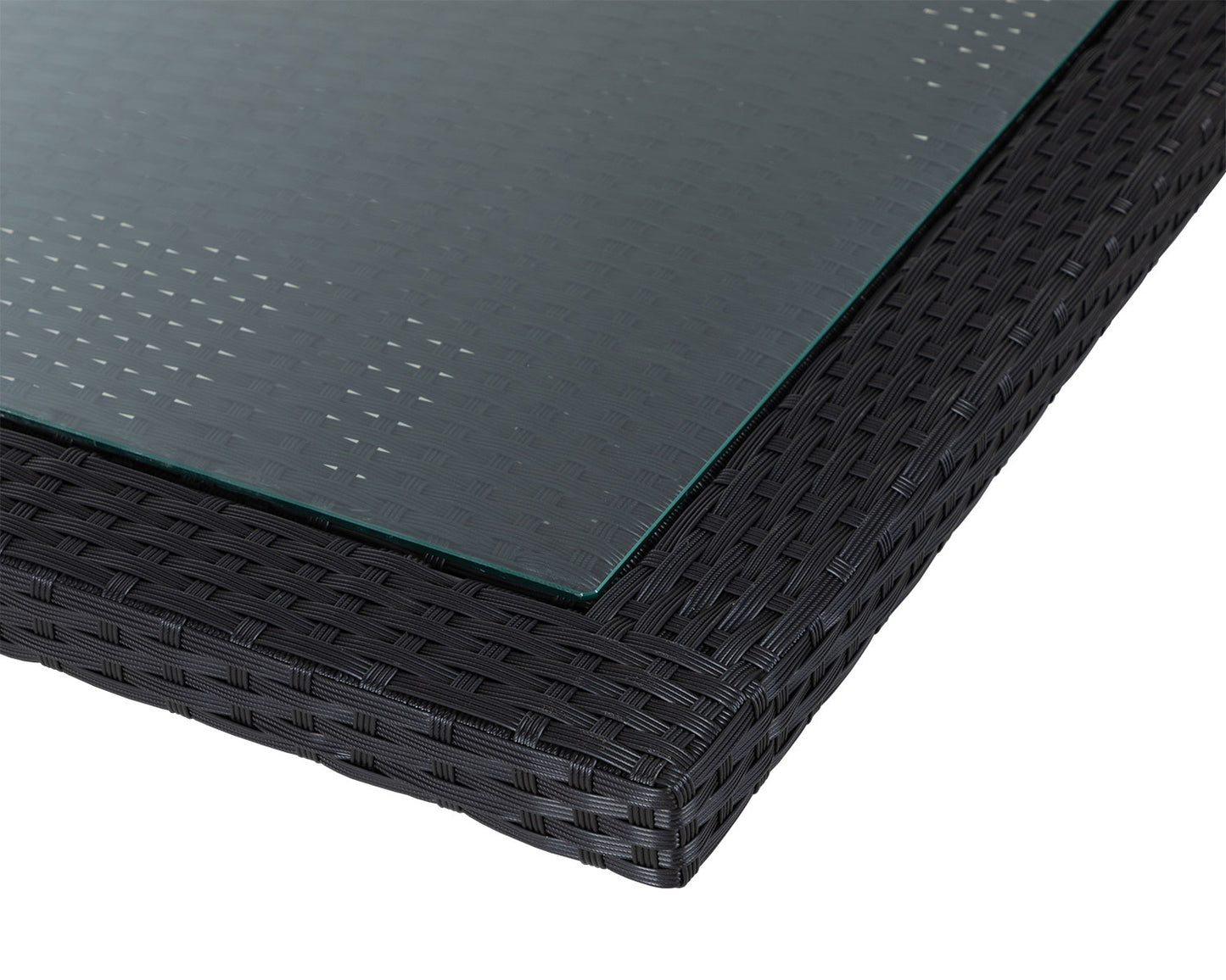 Cambridge 6 Chairs and Small Rectangular Dining Table Set in Black and Vanilla