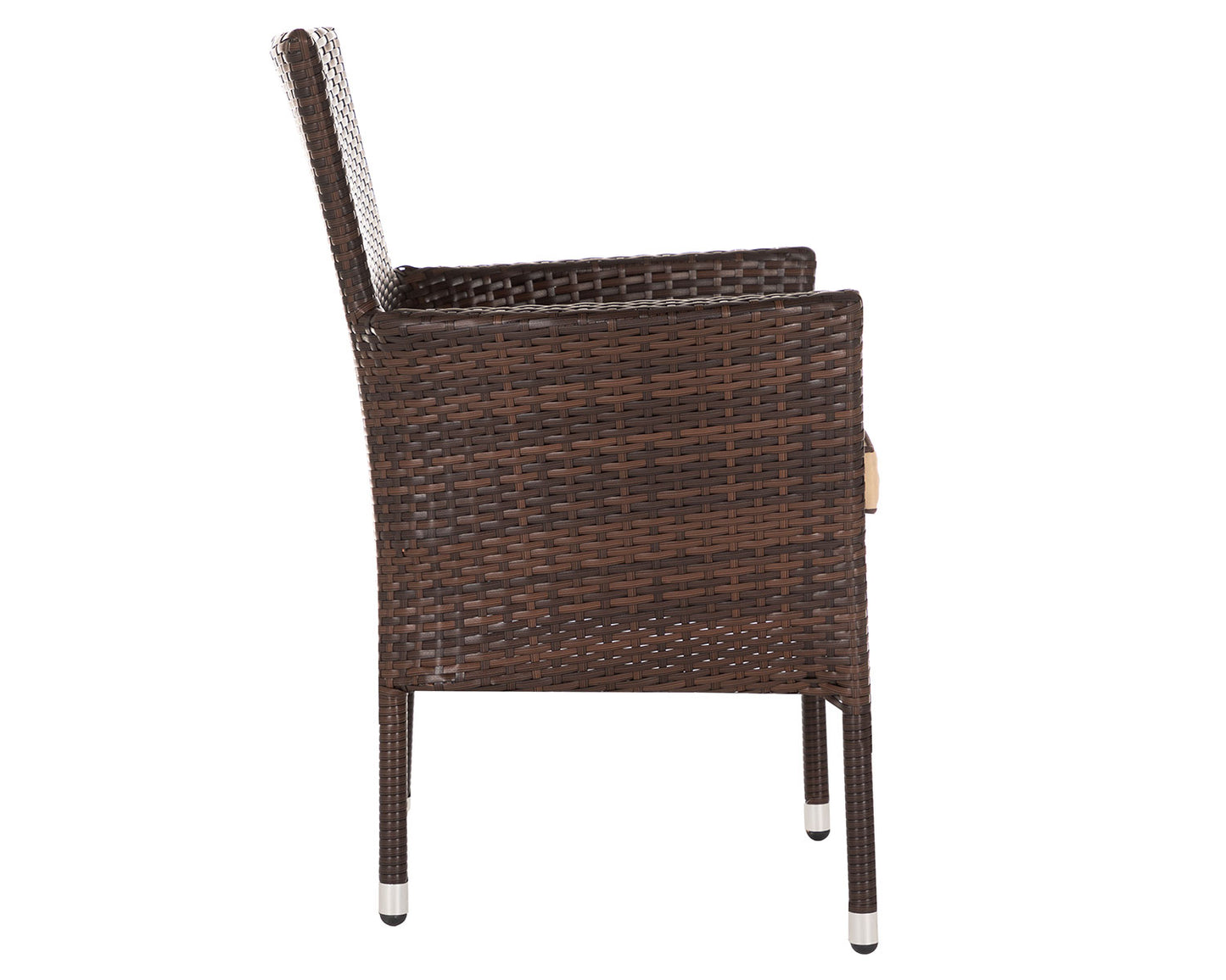 Cambridge 4 Stackable Chairs and Square Dining Table in Chocolate and Cream