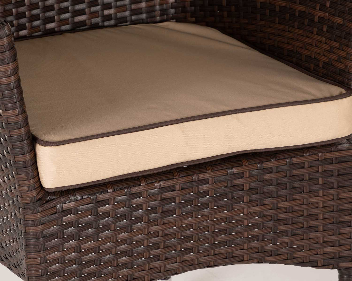 Cambridge 4 Stackable Chairs and Square Dining Table in Chocolate and Cream