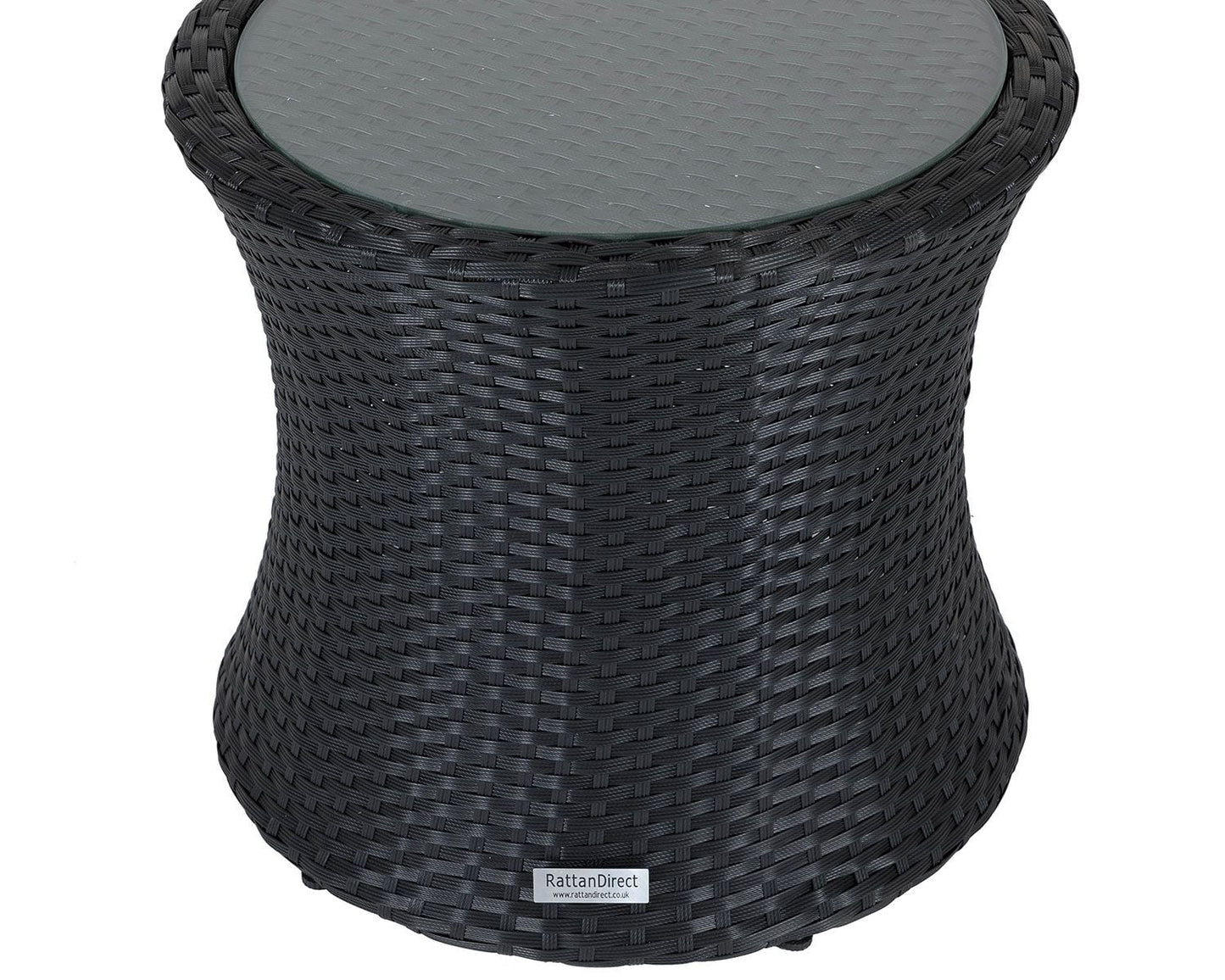 Cambridge Rattan Garden Bistro Round Set in Black and Vanilla