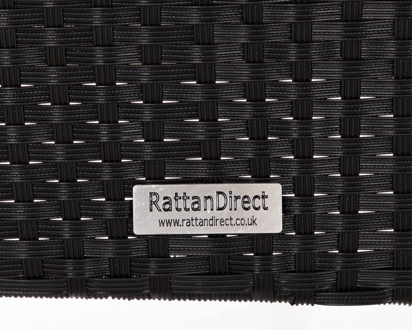 Cambridge Rattan Garden Bistro Round Set in Black and Vanilla