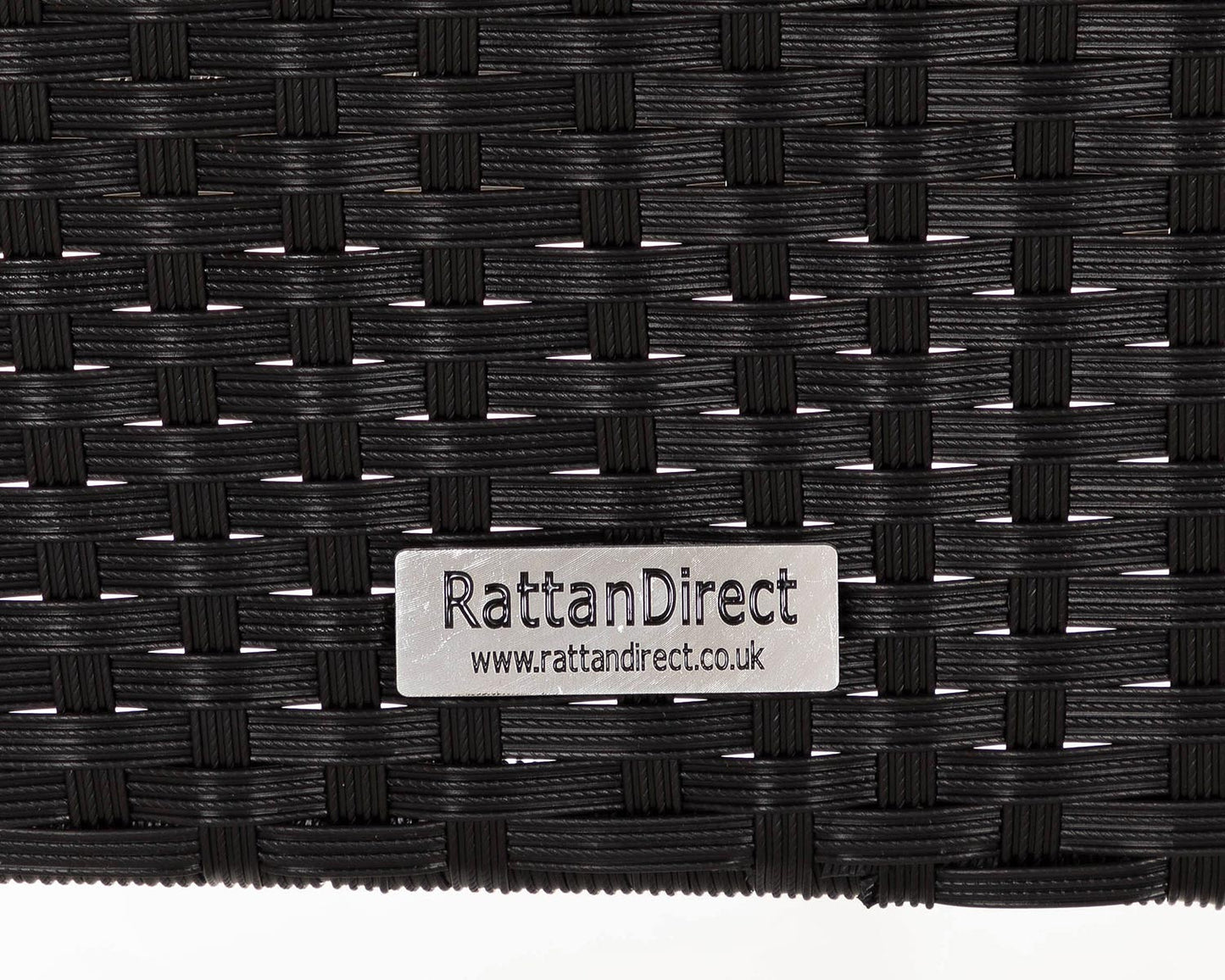 Cambridge Rattan Garden Bistro Square Set in Black and Vanilla