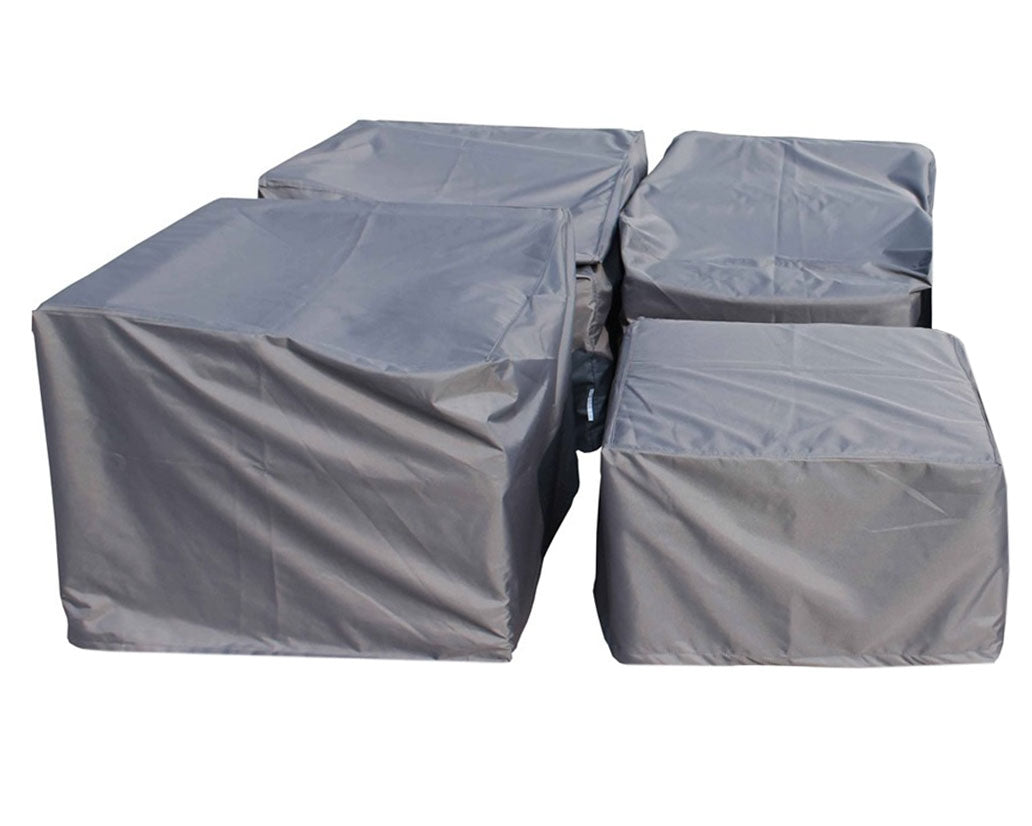 Florida 4 Piece Rattan Garden Corner Sofa Set in Grey