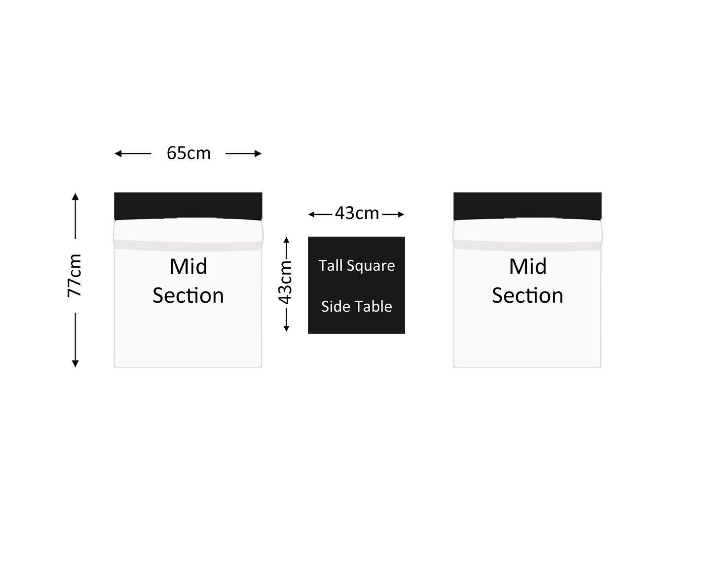 Florida Bistro Set - Black and Vanilla