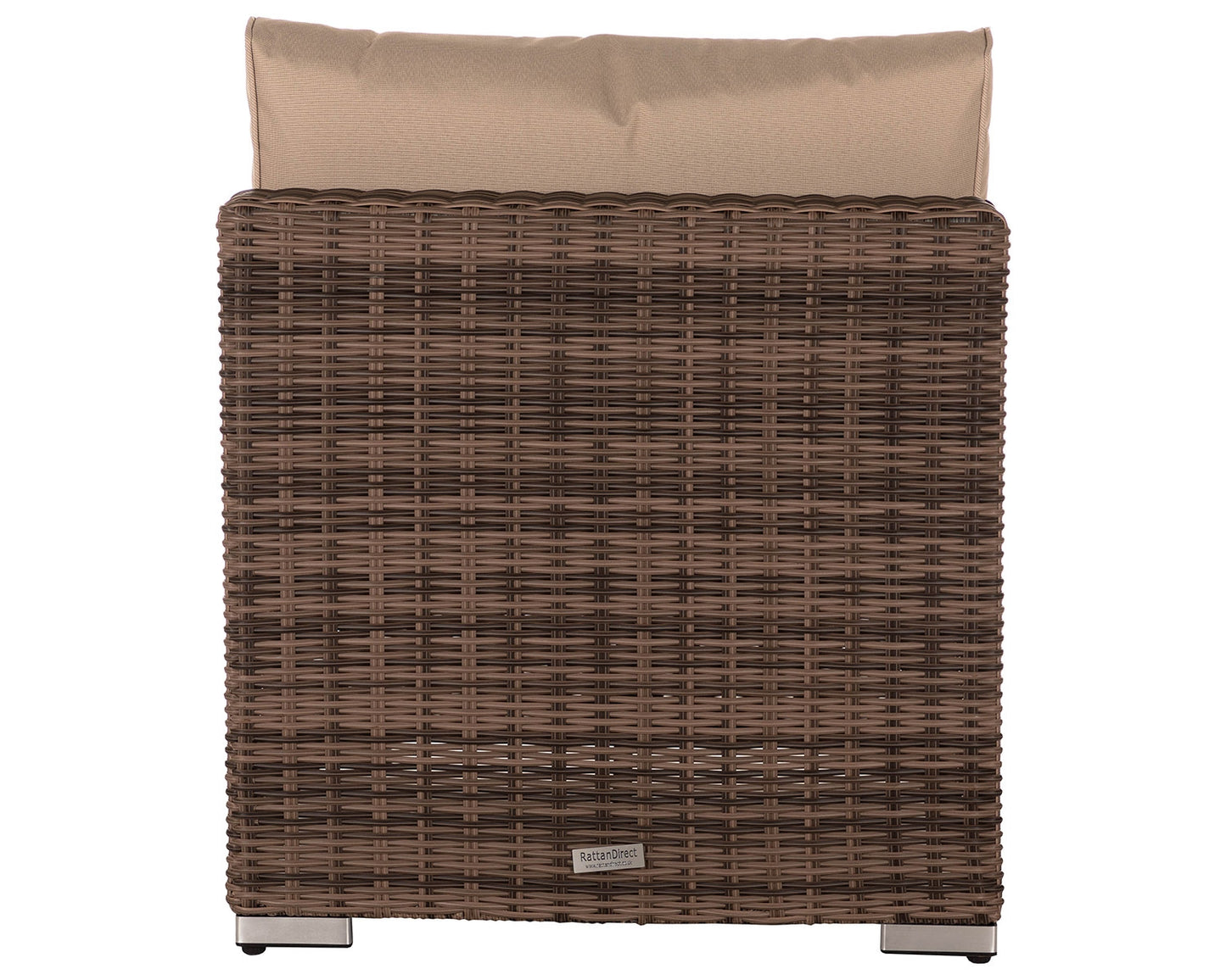 Florida Bistro Set with Small Square side Table - Premium Truffle Brown and Champagne